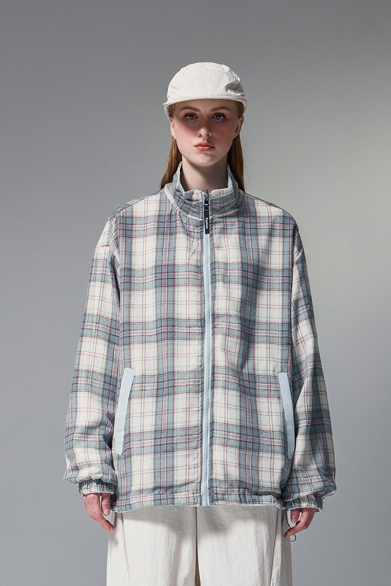 Reversible Plaid Harrington Jacket