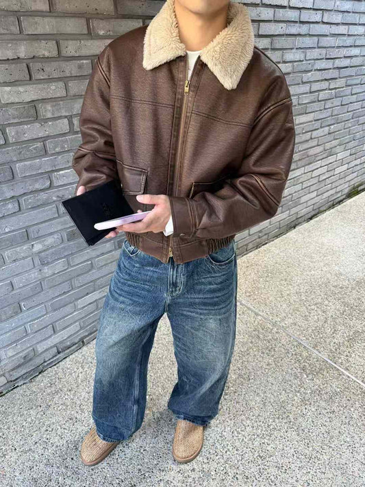 100% Shearling Leather Jacket