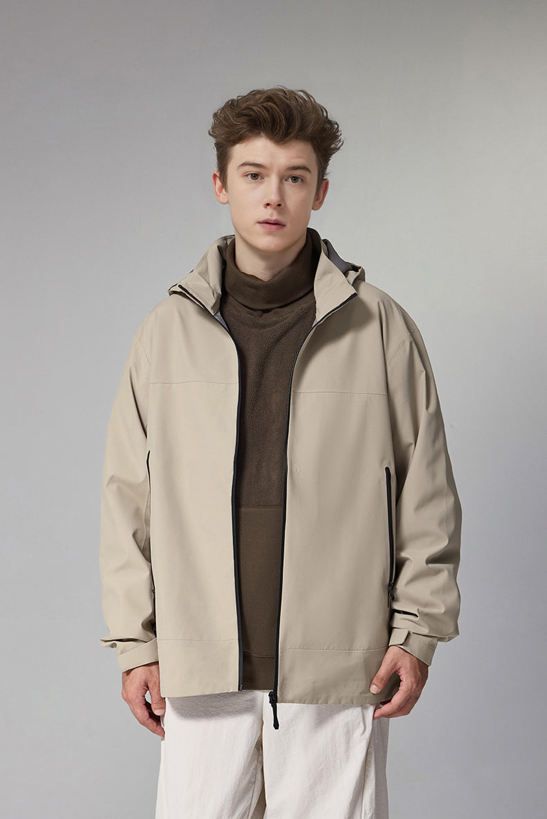 Hooded Jacket with Anti-Drop