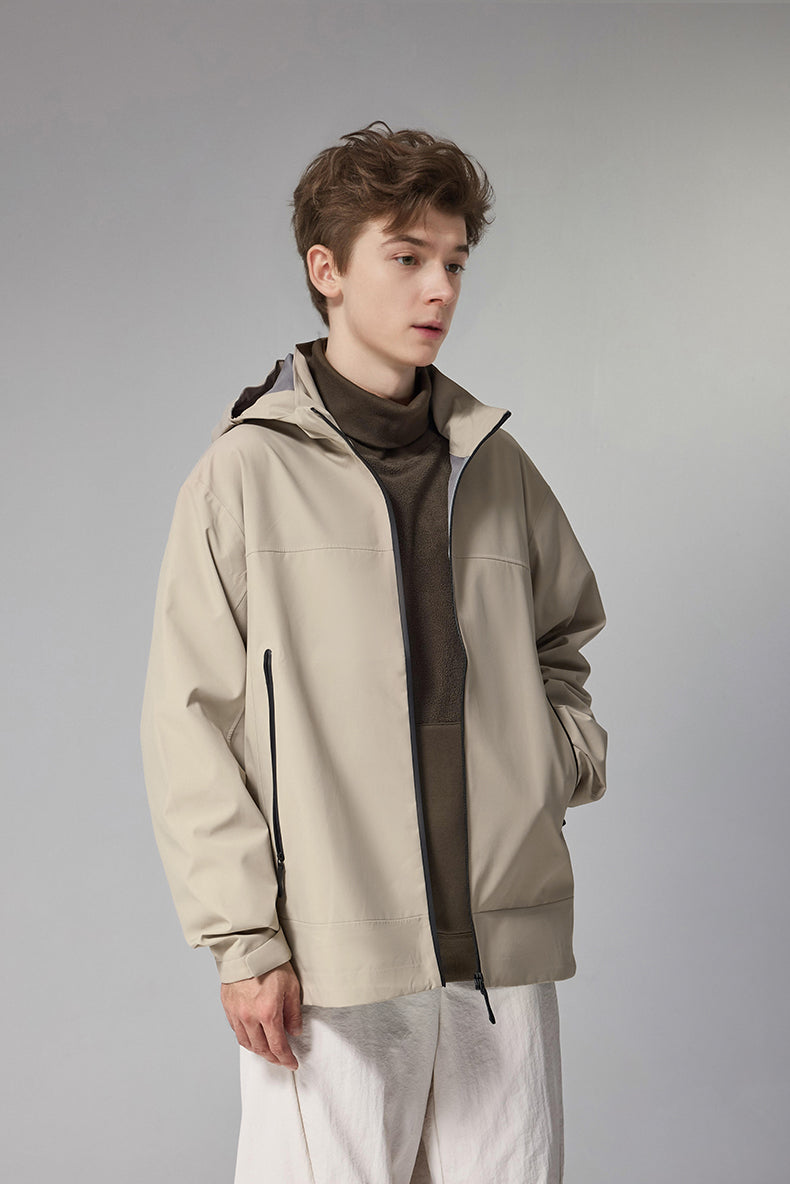 Hooded Jacket with Anti-Drop