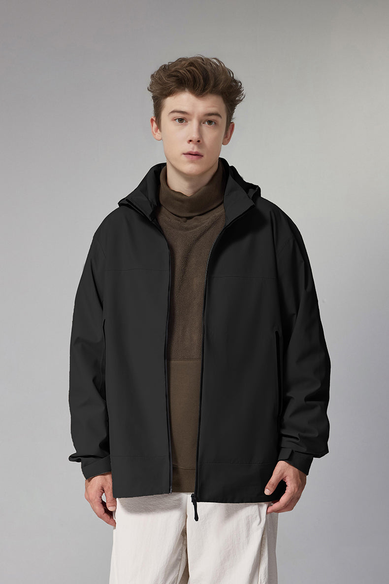 Hooded Jacket with Anti-Drop