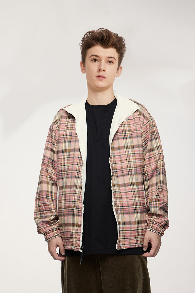 Reversible Plaid Harrington Jacket