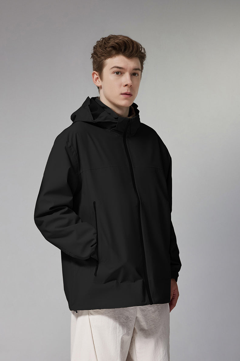 Hooded Jacket with Anti-Drop