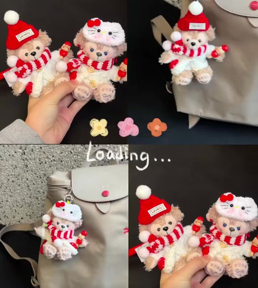 Red Santa Wellington Bear Keyring